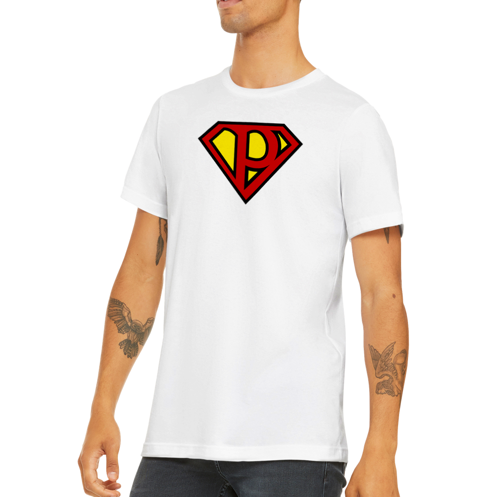 Super Style Font in Letter 'P' - Mens Crewneck T-shirt