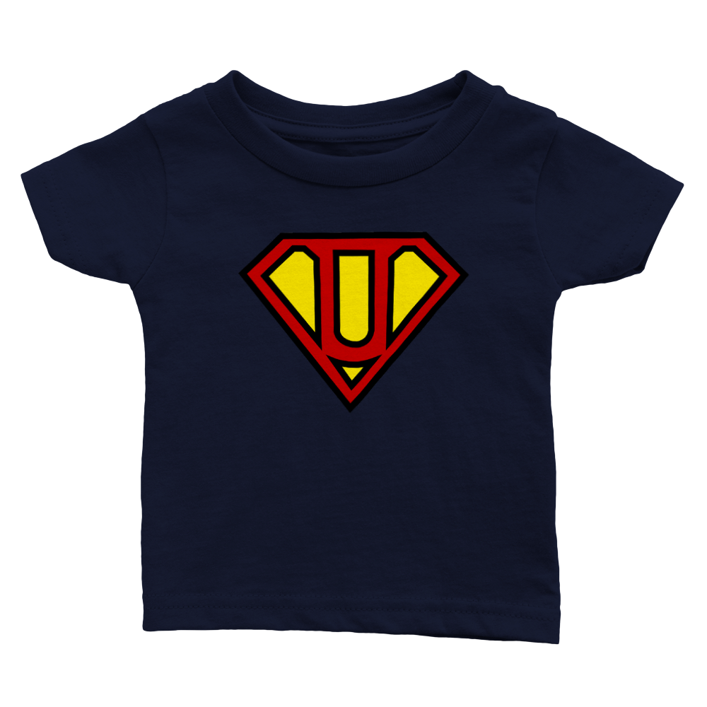 Super Style Font in Letter 'U' - Baby Crewneck T-shirt