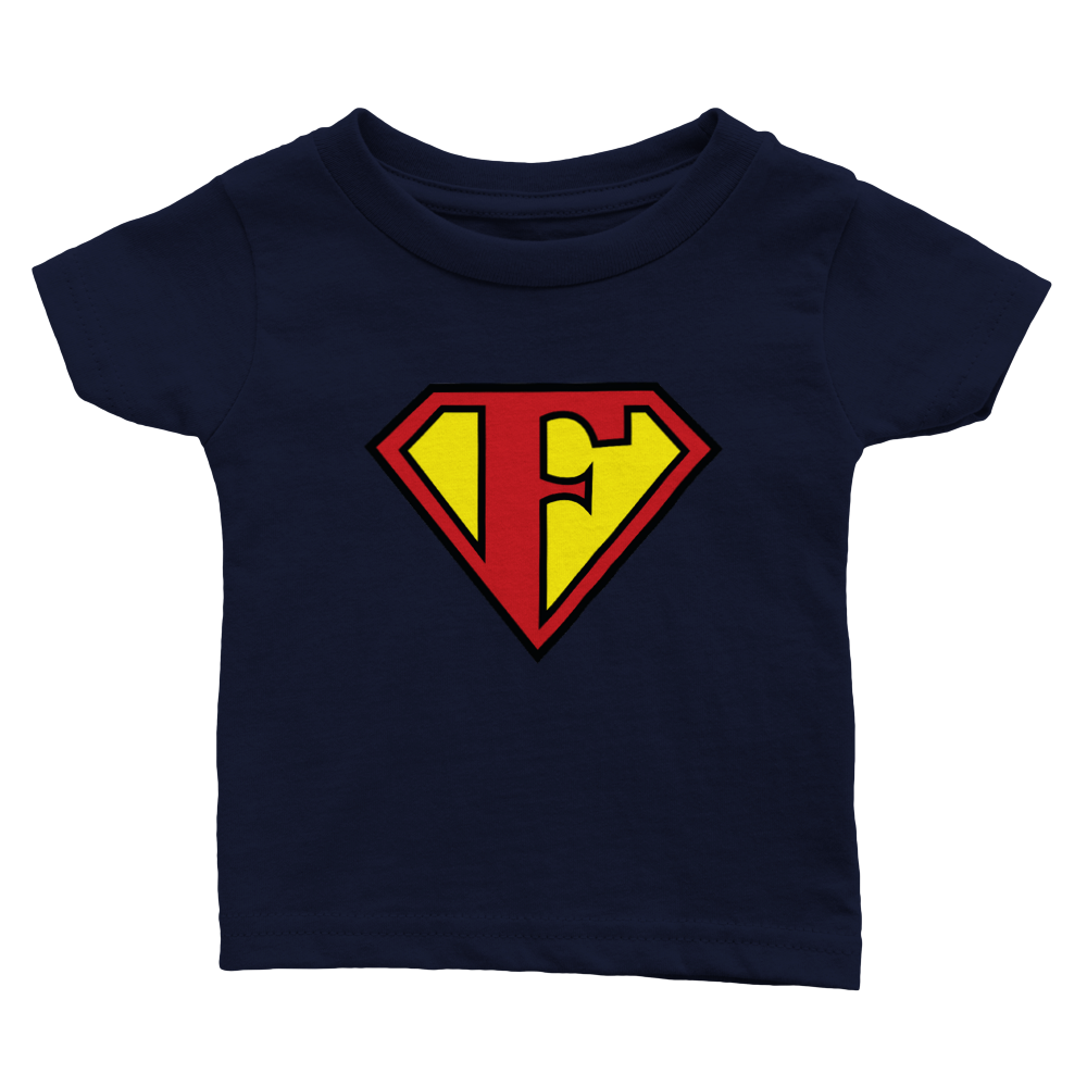 Super Style Font in Letter 'F' - Baby Crewneck T-shirt