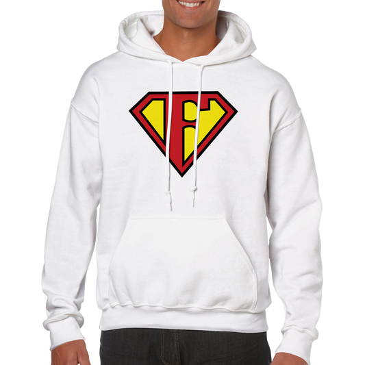 Super Style Font in Letter 'F' - Adults Unisex Pullover Hoodie