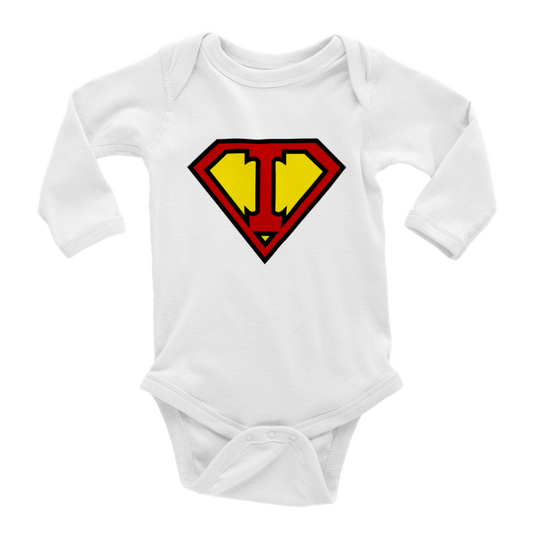 Super Style Font in Letter 'I' - Baby Long Sleeve Onesie