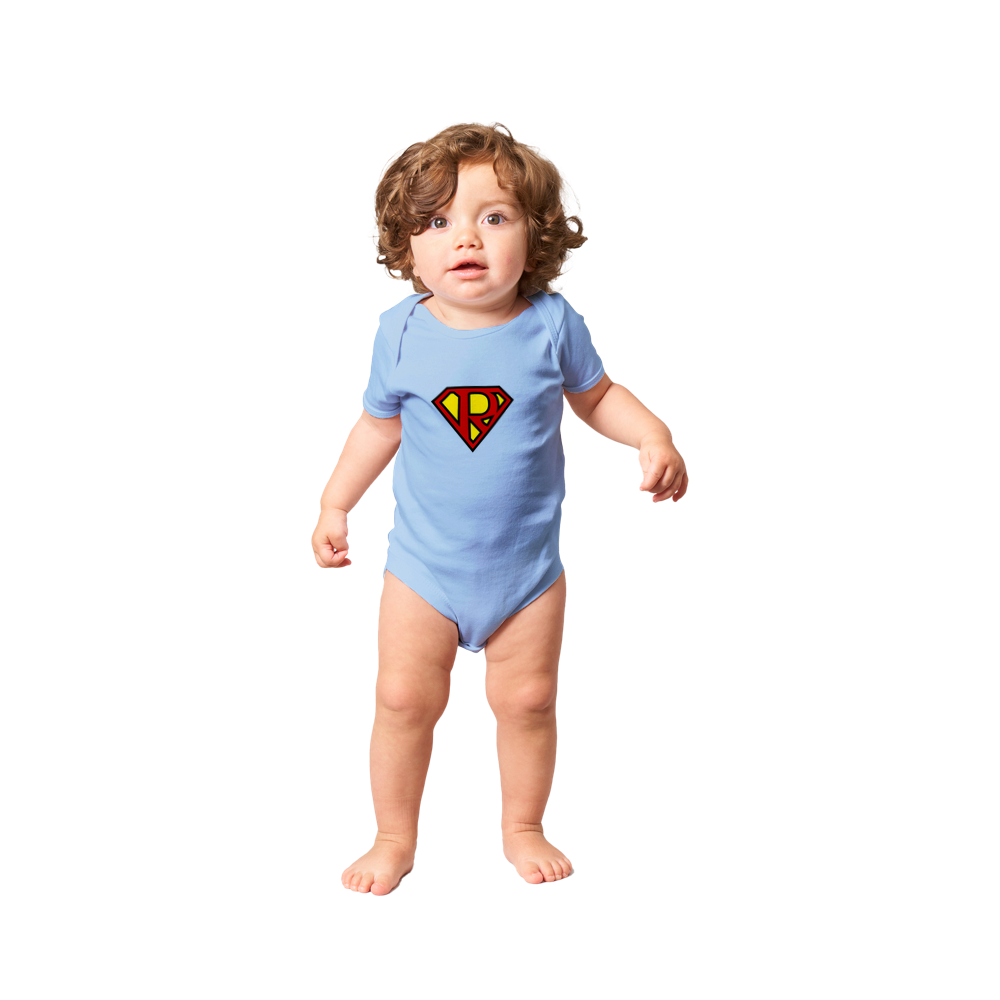 Super Style Font in Letter 'R' - Baby Short Sleeve Onesie