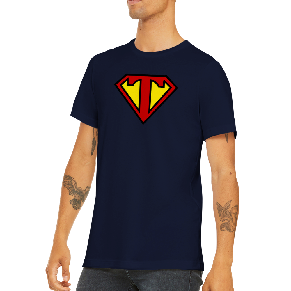 Super Style Font in Letter 'T' - Mens Crewneck T-shirt