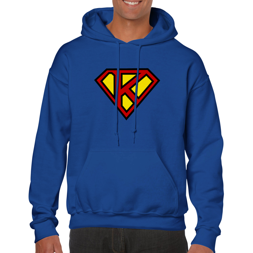 Super Style Font in Letter 'K' - Adults Unisex Pullover Hoodie