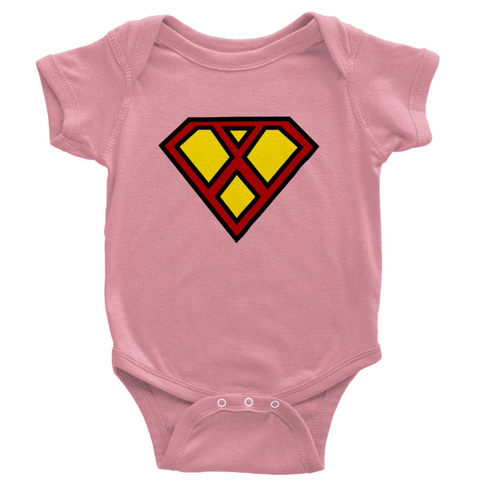 Super Style Font in Letter 'X' - Baby Short Sleeve Onesie