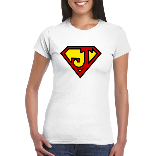 Super Style Font in Letter 'J' - Womens Crewneck T-shirt