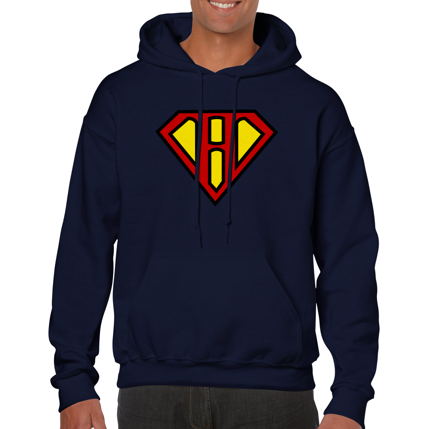 Super Style Font in Letter 'H' - Adults Unisex Pullover Hoodie