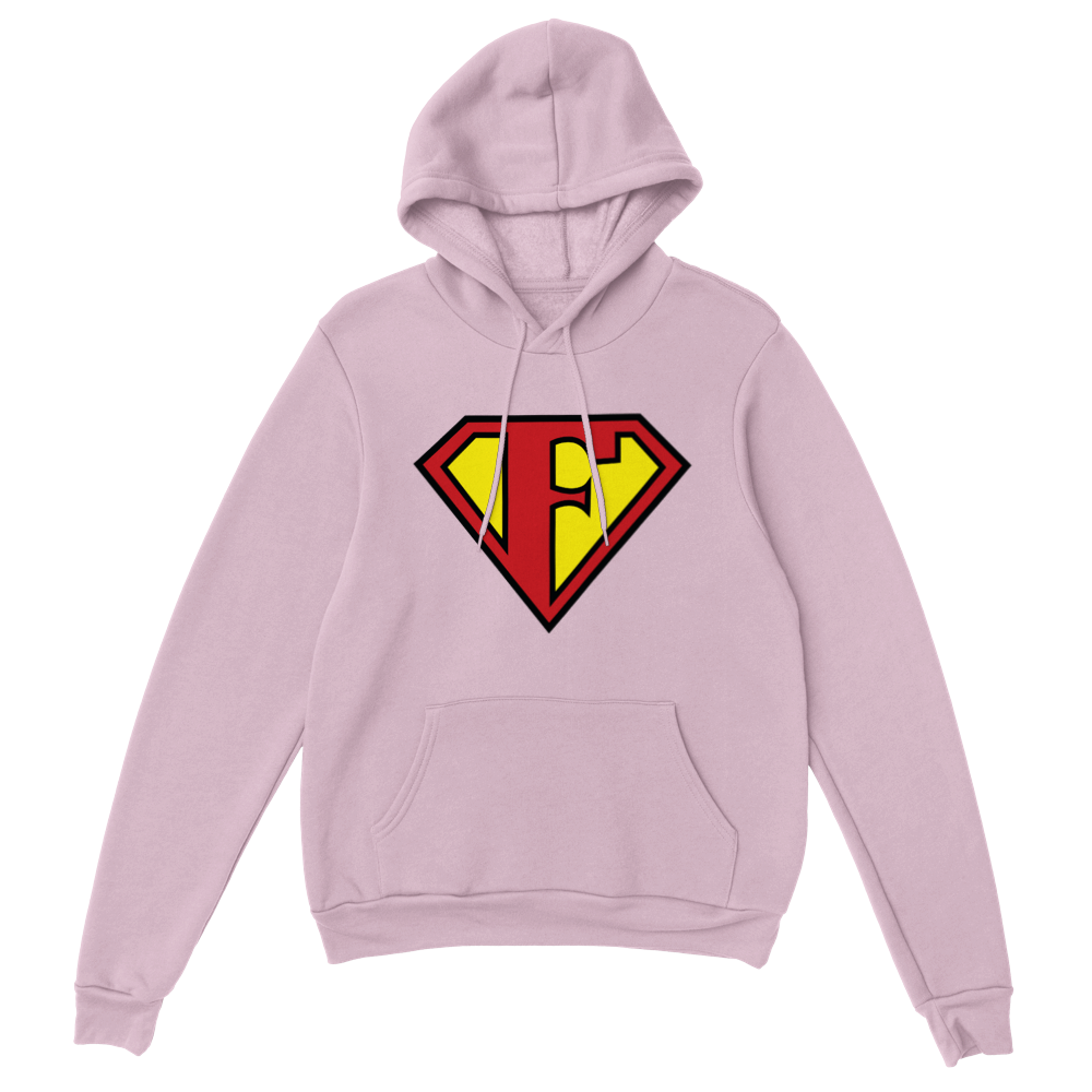 Super Style Font in Letter 'F' - Adults Unisex Pullover Hoodie