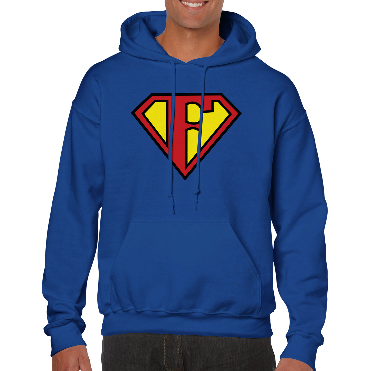 Super Style Font in Letter 'F' - Adults Unisex Pullover Hoodie