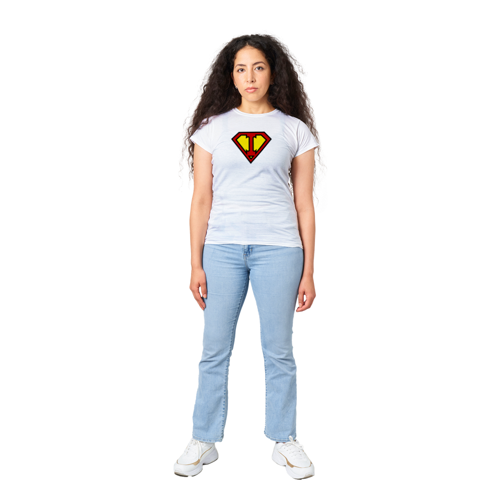 Super Style Font in Letter 'I' - Womens Crewneck T-shirt