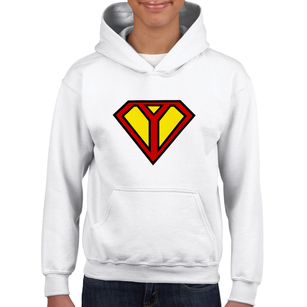 Super Style Font in Letter 'Y' - Kids Unisex Pullover Hoodie