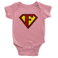 Super Style Font in Letter 'F' - Baby Short Sleeve Onesie