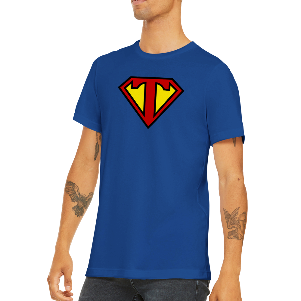 Super Style Font in Letter 'T' - Mens Crewneck T-shirt