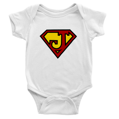 Super Style Font in Letter 'J' - Baby Short Sleeve Onesie