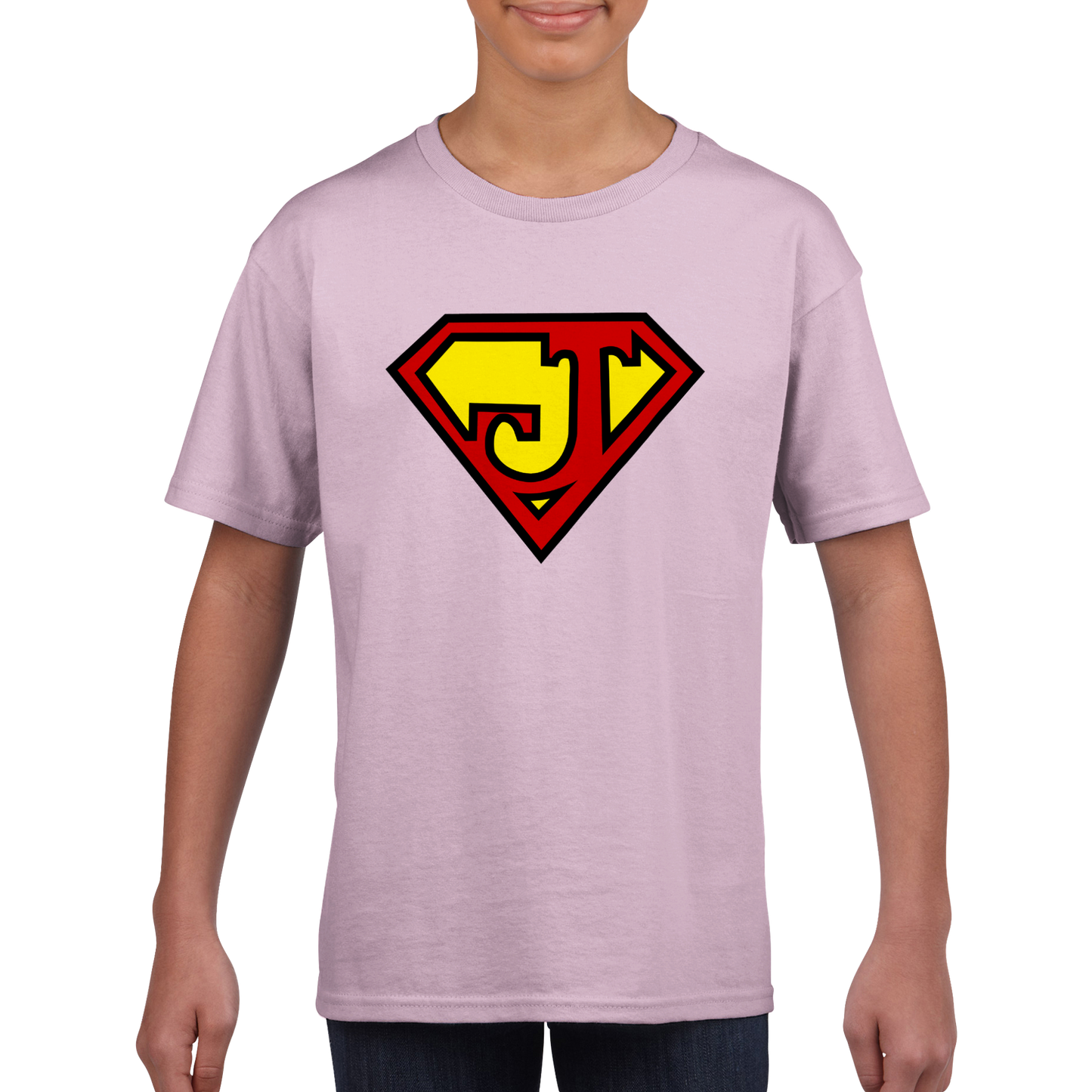 Super Style Font in Letter 'J' - Kids Unisex Crewneck T-shirt