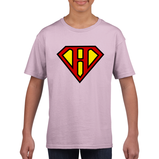 Super Style Font in Letter 'H' - Unisex Kids Crewneck T-shirt