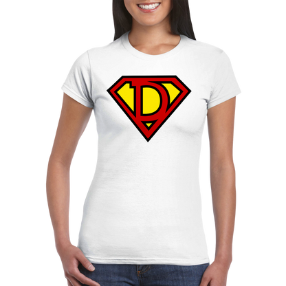 Super Style Font in Letter 'D' - Womens Crewneck T-shirt