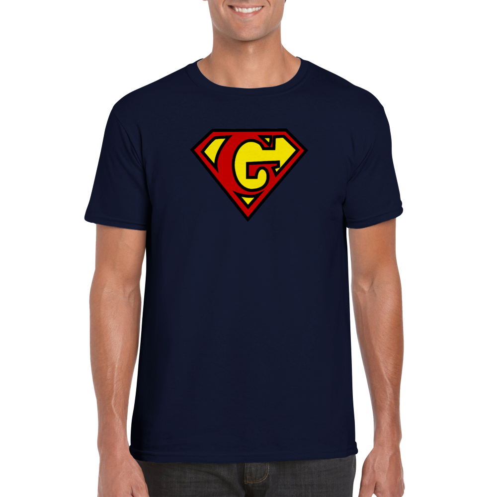 Super Style Font in Letter 'G' - Mens Crewneck T-shirt