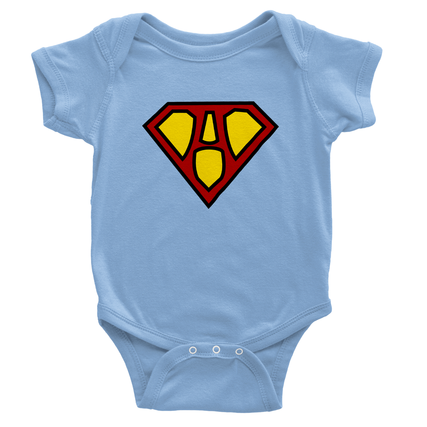 Super Style Font in Letter 'A' - Baby Short Sleeve Onesie