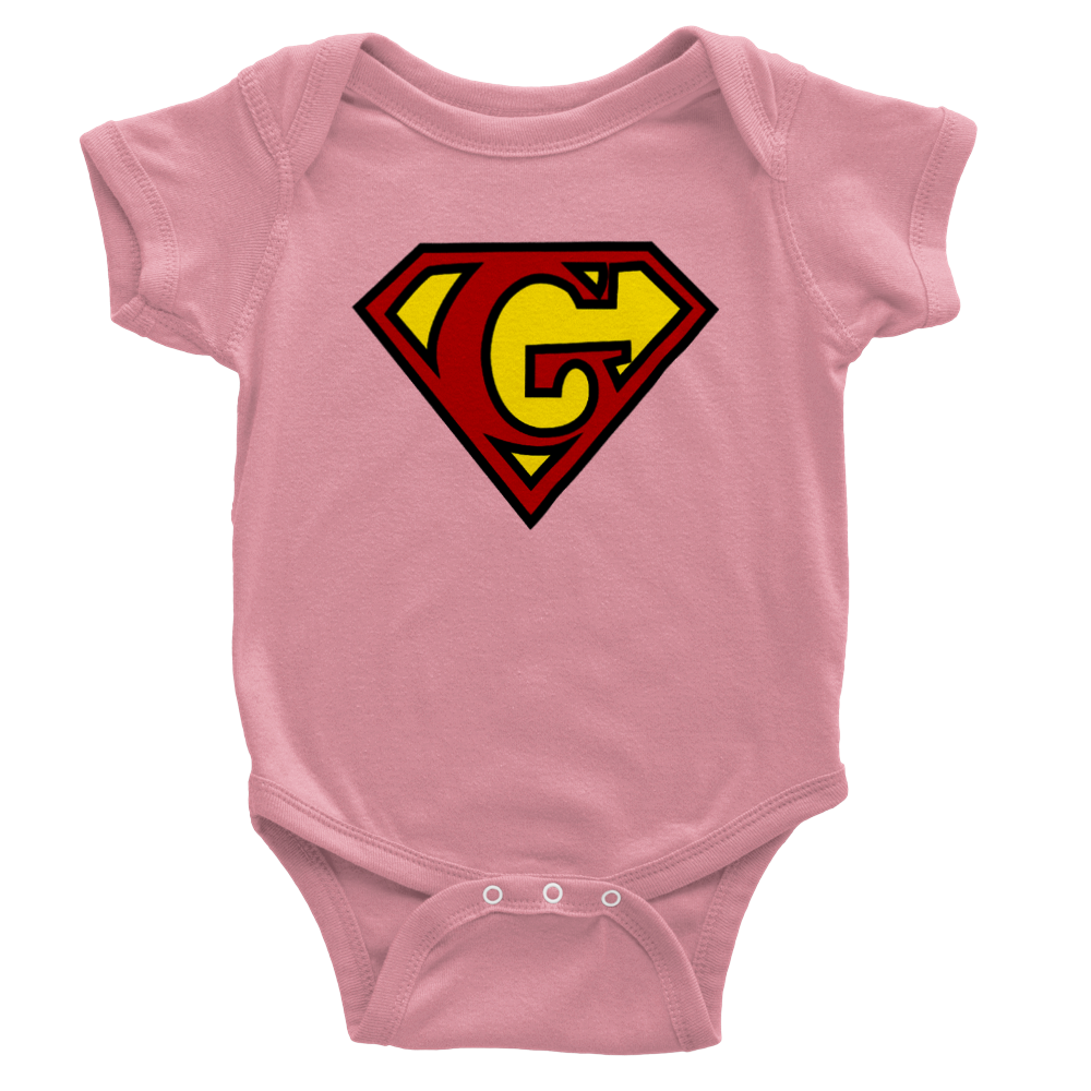 Super Style Font in Letter 'G' - Baby Short Sleeve Onesie