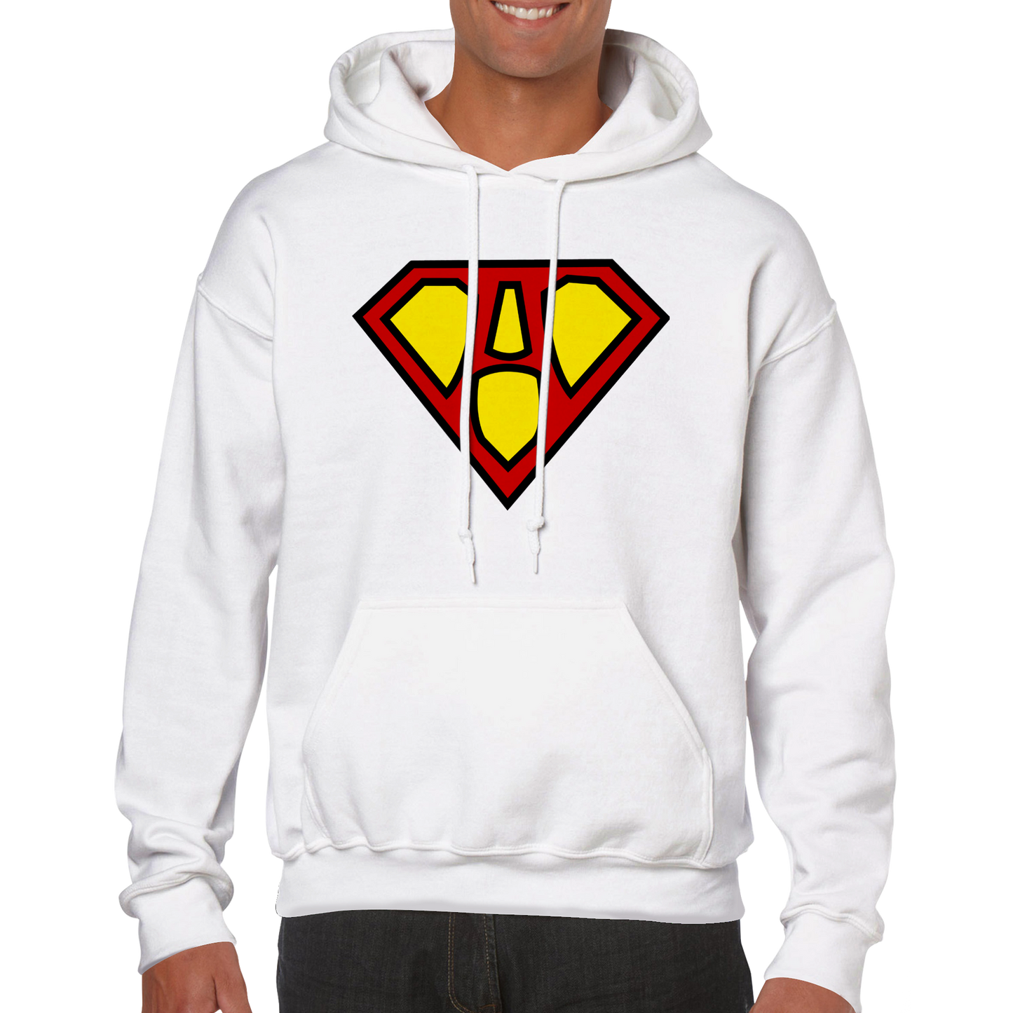 Super Style Font in Letter 'A' - Adults Unisex Pullover Hoodie