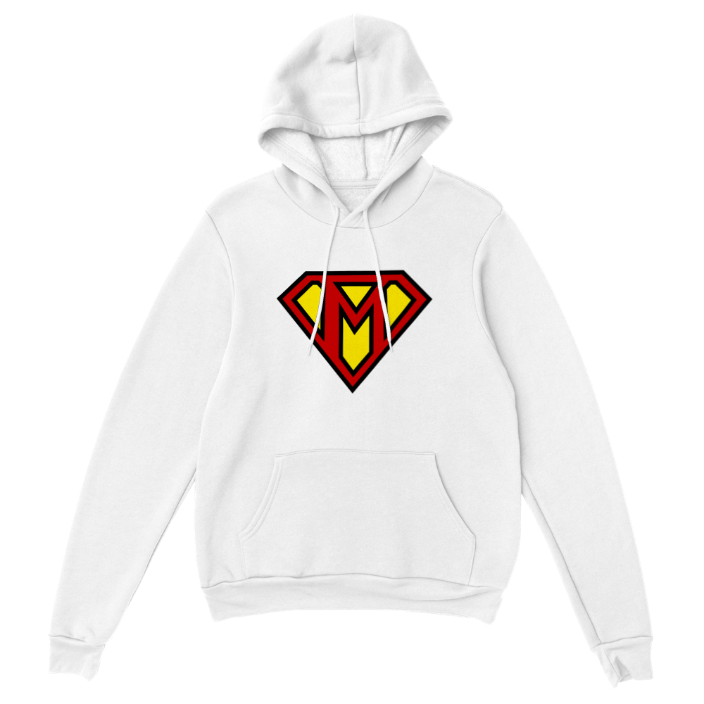 Super Style Font in Letter 'M' - Adults Unisex Pullover Hoodie