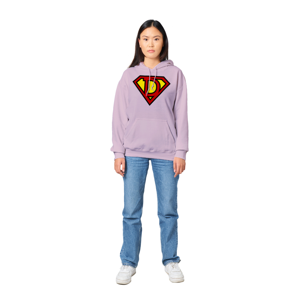 Super Style Font in Letter 'D' - Adults Unisex Pullover Hoodie